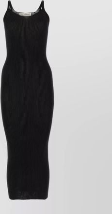 Our Legacy polyester dress with v neckline and ribbed texture