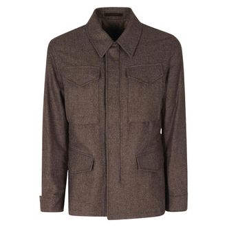 Eleventy Giacca Sahariana - - Jackets - Uomo - Marrone - L