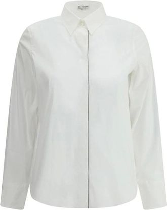 Brunello Cucinelli Overhemden, Dames, Wit, S, Shirts