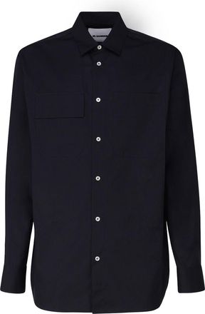 Jil Sander Long-Sleeved Straight-Cut Cotton Shirt