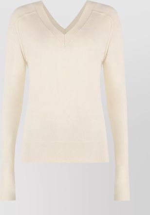 Calvin Klein wool v-neck sweater with ribbed knit