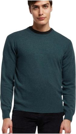 Brooks Brothers Wol en Kasjmier Trui met Ronde Hals - Heren - Ronde hals truien - Groen - S - Wol - Truien & Vesten