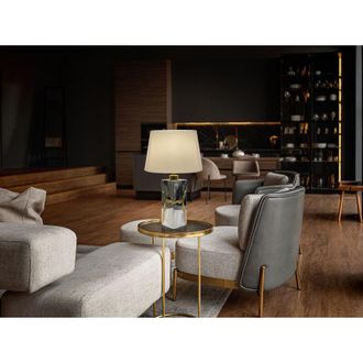 Schuller L&aacute;mpara De Sobremesa Ocean Cromo/pan Oro