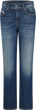 Diesel Womens Five Pocket Straight Leg Jeans in Blue Denim - Size 26W/30L