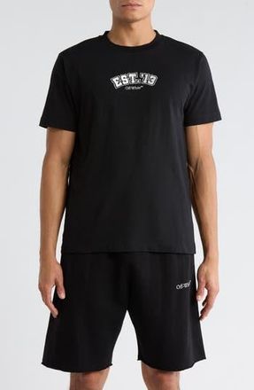 Off-white Slim Fit Logo Graphic T-Shirt in Black And White at Nordstrom Rack, Size Small