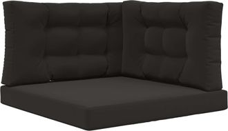 vidaXL Coj&iacute;n Para Sof&aacute; De Exterior Poli&eacute;ster Negro 80 X 80 Cm Vidaxl