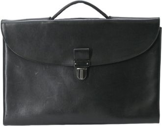 Bottega Veneta Black Leather Briefcase (Pre-Owned)