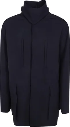 Rick Owens Jacket Hooded Collared Mac