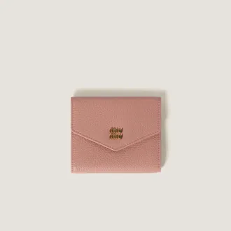 Miu Miu Small Leather Wallet, Woman, Orchid Pink