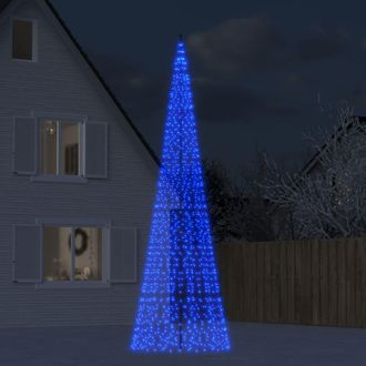 vidaXL Vidaxl - Rbol De Navidad En Asta De Bandera 1534 Led Azul 500 Cm