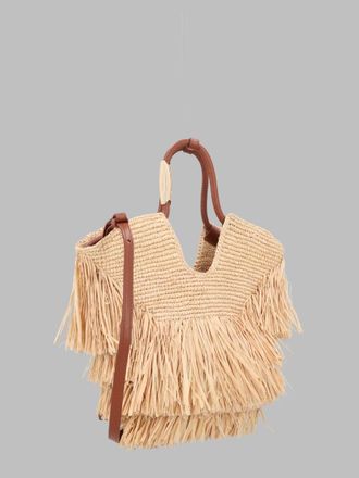 Zimmermann Womens Tote Bag Goldentime Beige Raffia Handbags Hand