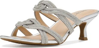 Life Stride Night-out Slide Sandals Womens Dress Sandals Silver : 8.5 M (B)