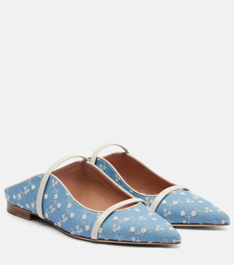 Malone Souliers Mules Maureen de denim con piel