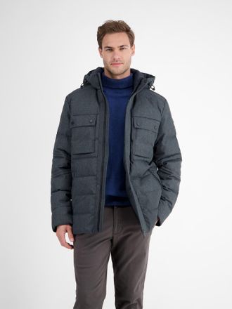 Lerros Outdoorjacke LERROS Herren Fieldjacket in Woll-Optik, Herren, Gr. XL, blau (blau night), 100% Polyester, Jacken Outdoorjacke