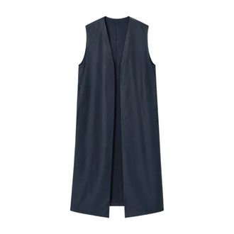 Liviana Conti Viscose and Linen Vest - female - Liviana Conti - Waistcoats - Blue - 2XL - Jackets