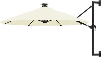 vidaXL Vidaxl - Sombrilla De Jard&iacute;n De Pared Con Luces Led Arena 300 Cm