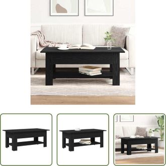vidaXL Tavolino da caff&egrave; - Tavolino da salotto Rovere Nero 102 x 55 x 42 cm