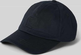 Marc O'Polo Basecap aus reiner Baumwolle mit Logo-Stitching in Black, Größe 1