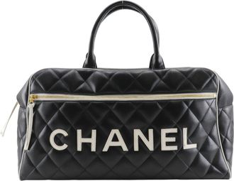 Chanel Black Leather Boston Bag (Pre-Owned)