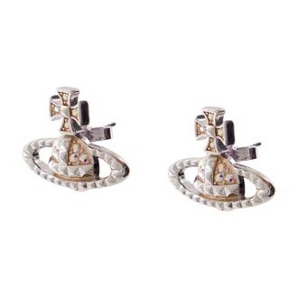 Vivienne Westwood Womens Mayfair Relief Earrings Metal Gold-Tone Jewelry-Watches