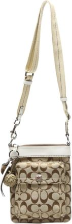 Coach Signature Line Shoulder Bag (Pre-Owned)