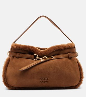 Miu Miu Aventure suede shoulder bag