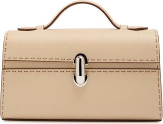 Savette Symmetry Grained Leather Pochette - Beige - One Size