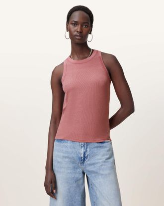 AllSaints Rina Crew Neck Sleeveless Tank Top