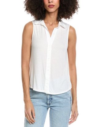 Bella Dahl Mixed Sleeveless Button Down