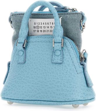 Maison Margiela Womens Classique Mini Bag Blue Bovine Leather