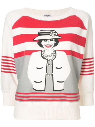 Chanel Sweater met print - Wit