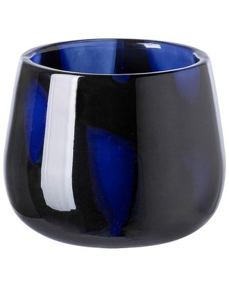 BIDKhome Bidkhome Marly Smooth Blue Glass Vase Lantern Medium