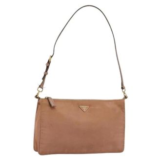 Prada Pre-owned Shoulder Bags, female, Pink, Size: ONE SIZE Pre-owned Vintage Nylon Accessory Pouch