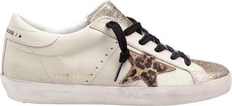 Golden Goose Super star sneakers in glitter gold