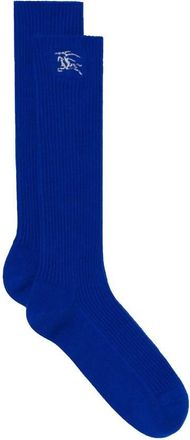 Burberry EKD Ribbed Cashmere-Blend Socks, Size Large