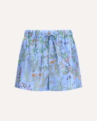 Gucci Printed silk twill Shorts Female 38