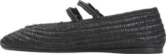 Prada Ballerinas, female, Black, Size: 10 US Crochet Ballerinas