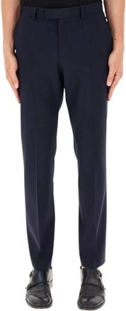 HUGO BOSS Slim-fit Chino Broeken - Heren - Nette broeken - Blauw - 2XL - Katoen - Broeken