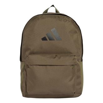 adidas Classic 3 Bar Logo Backpack Olive Strata Black IS7051