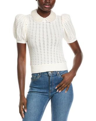 Alice & Olivia Alice + Olivia Chase Puff Sleeve Sweater