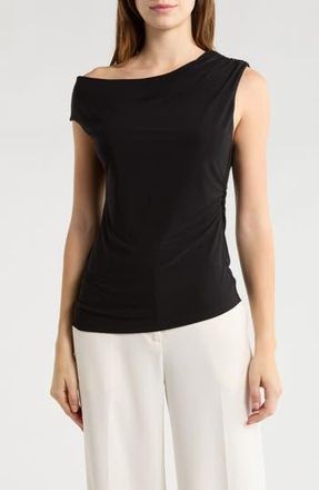 Leith Asymmetric One-Shoulder Top in Black at Nordstrom Rack, Size X-Small