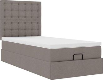 vidaXL Cama Otomana Con Colch&oacute;n Topo 90x200 Cm Tela Vidaxl