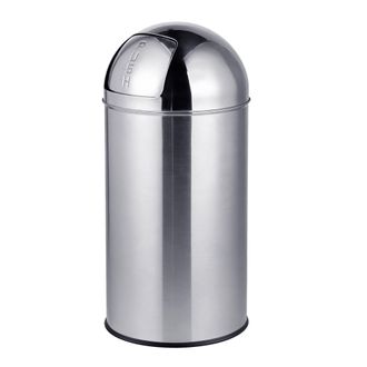 Relaxdays Relaxdays Cubo De Basura, 70 Litros, Tapa A Presi&oacute;n, Acero Inoxidable, Cubo Interior Extra&iacute;ble, Cocina, Ba&ntilde;o, Plateado