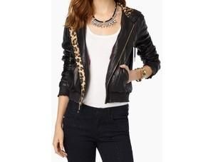 Juicy Couture Leather bomber jacket Size S