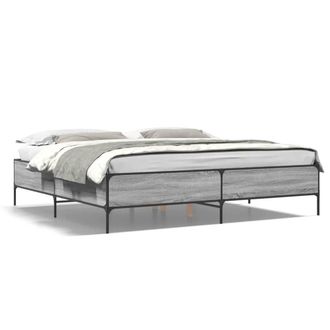 Berkfield Home Bed Frame without Mattress Grey Sonoma 200x200 cm