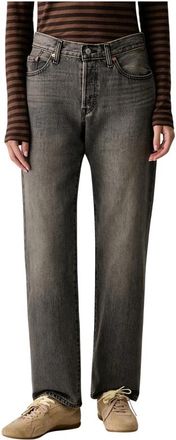 Levi's 501 90S Straight Jeans - Dames - Regular Fit Jeans - Grijs - W28 L30 - Katoen - Jeans