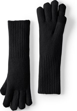Lands End CashTouch Knit Gloves in Black at Nordstrom, Size Large
