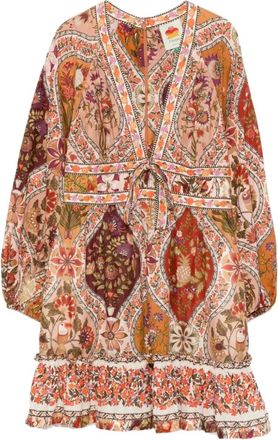 Farm Rio Romantic Nature mini-jurk - Oranje