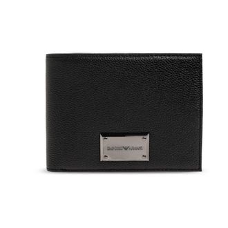 Emporio Armani Accessoires, Heren, Zwart, ONE Size, Leer, Milano Portemonnee