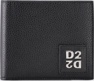 Dsquared2 Leather Bifold Wallet with Contrasting Logo Print